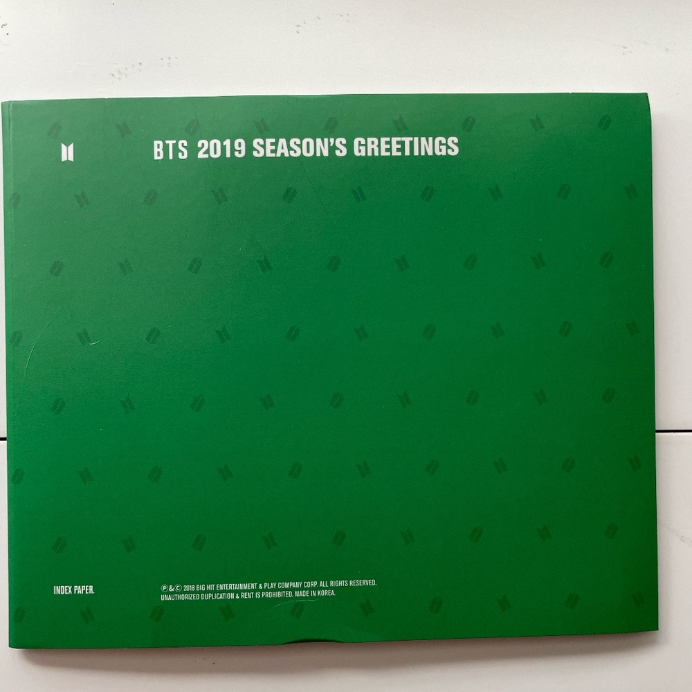 BTS 2019 Seasons Greetings Index Paper